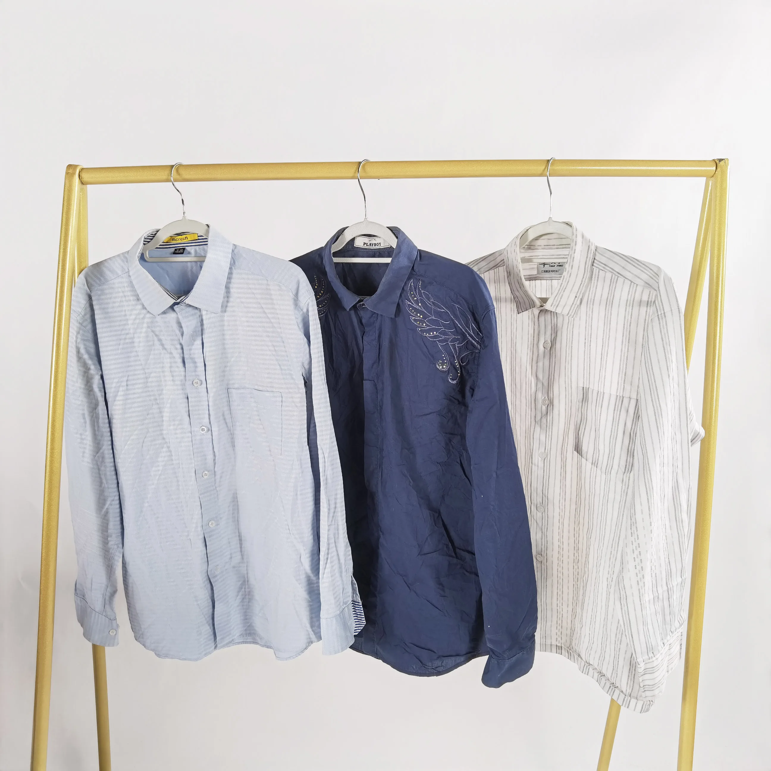 

Men Cotton Shirt Bale of Clothes Mixed Used Clothing A Grade for Sale, Mix color