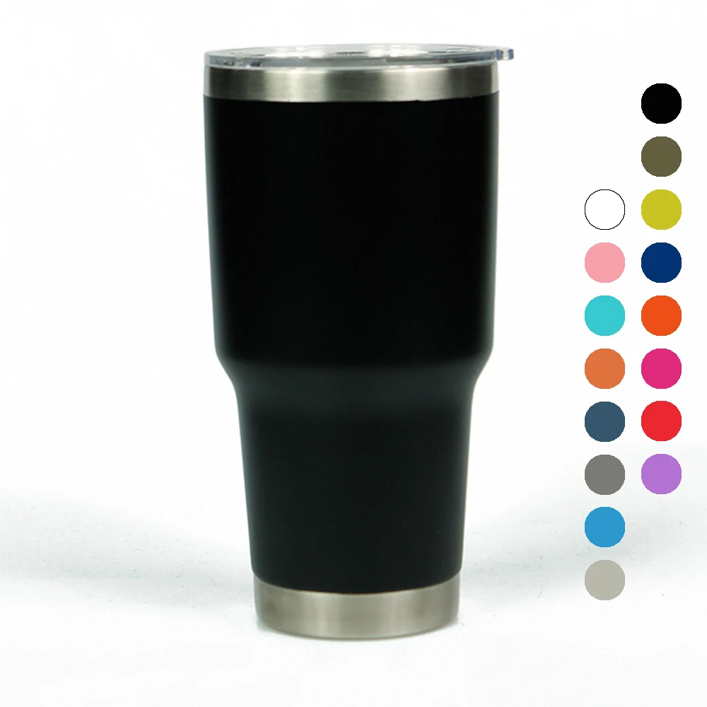 

30 oz Double Wall Stainless Steel Black Tumbler Cups For Wholesale, Customized