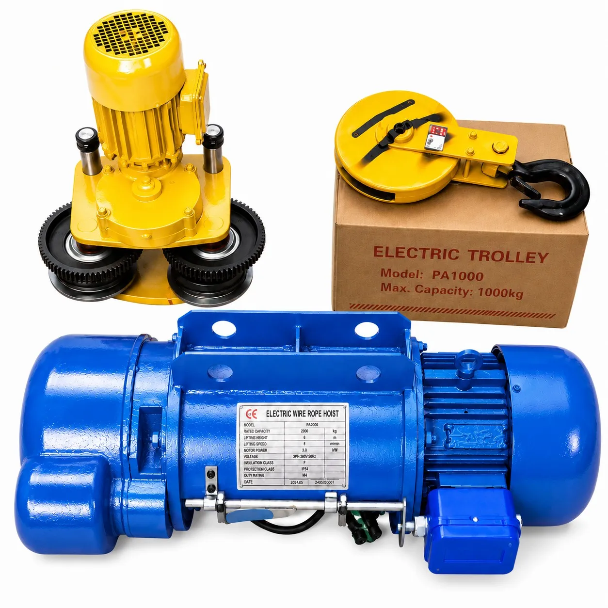 2 ton CD wire rope electric hoist