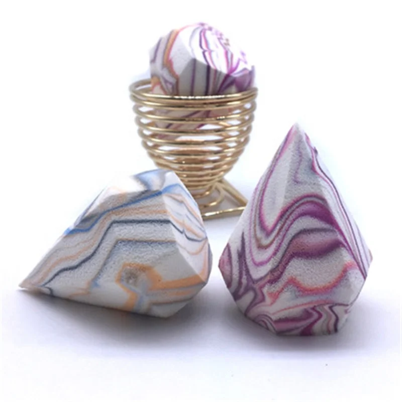 

Marble Diamond Shaped Makeup Sponge, Purple/blue