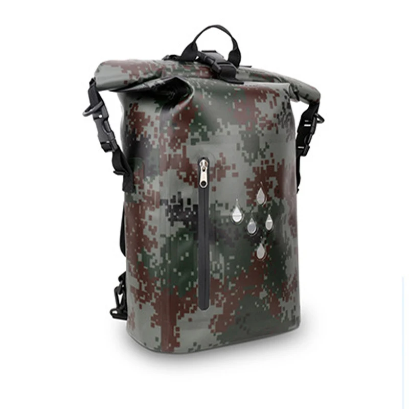 

Waterproof rolling camping bags reflective hiking PVC tarpaulin backpack rolltop, Many colors