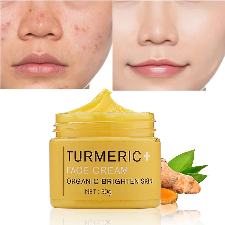 

Wholesale skin care natural anti aging acne dark spot pimple remover tumeric face cream organic whitening turmeric cream