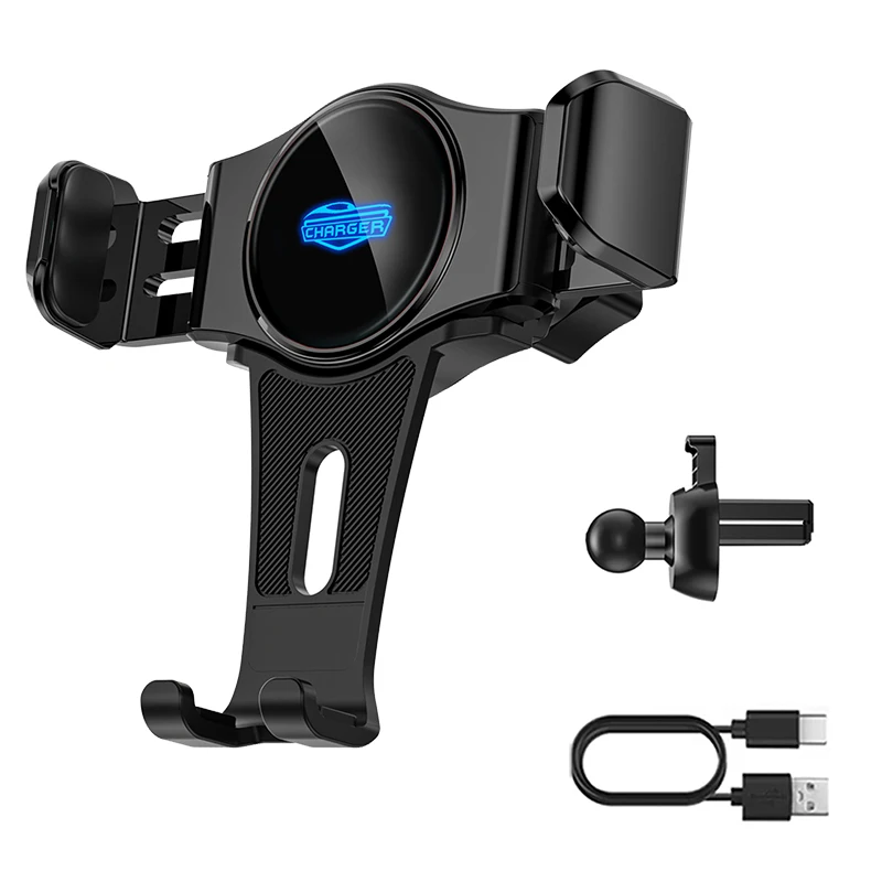 

Adjustable Car Mobile Phone Holder Car Vent Wireless Charging Mobile Phone Holder