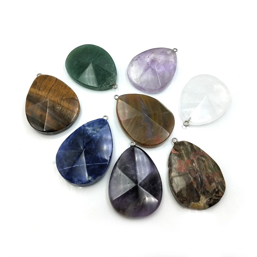 

Wholesale Cheap Price Free Form Cut Crystal Quartz Fancy Pyramid Pendant Big Creative Design Gems for Jewellery Making, Multi