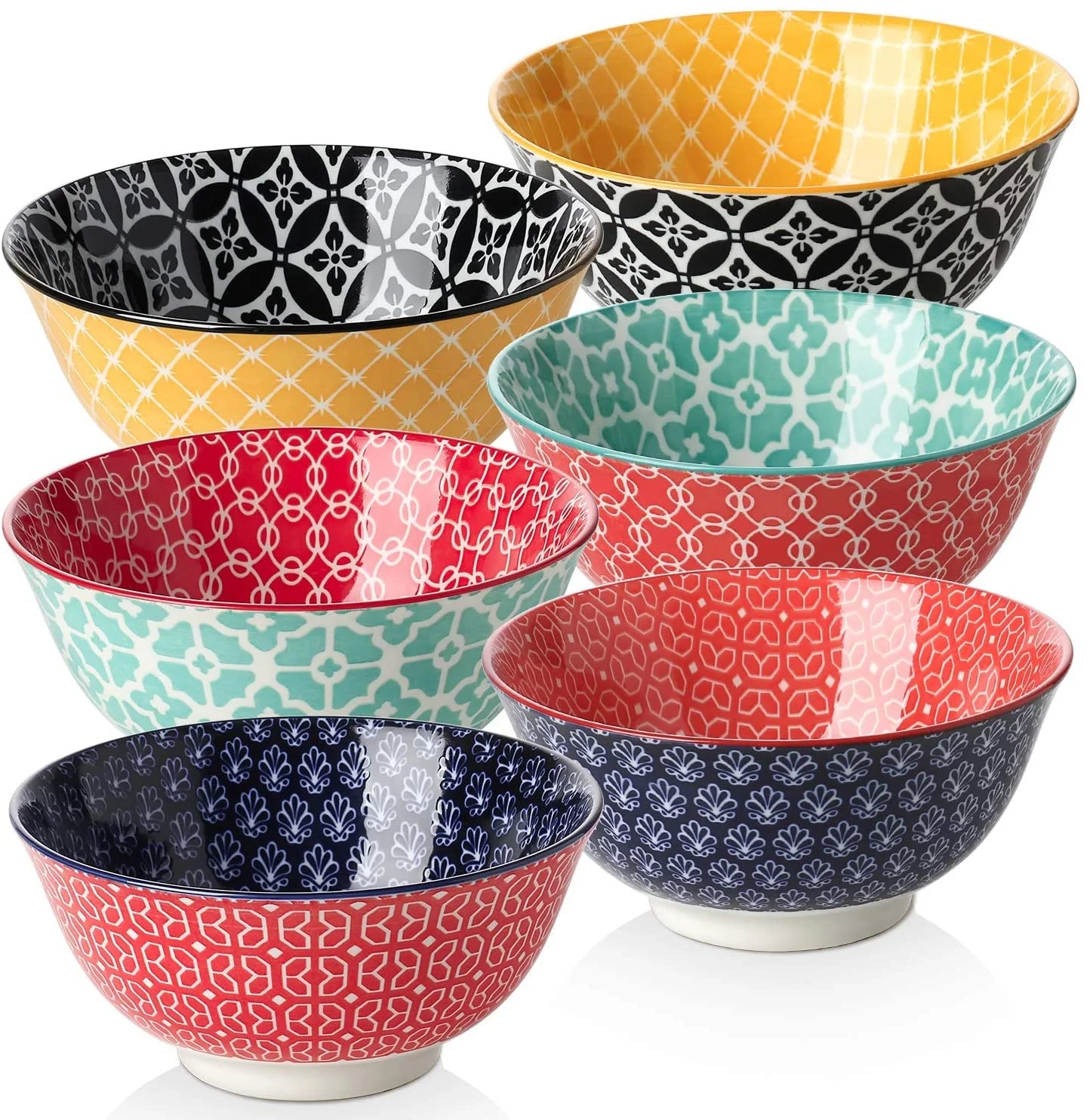 

Porcelain Cereal Bowls Vibrant Colors Soup Bowls Cute Oatmeal Bowls for Pasta Small Salad Stews Rice Ceramic Customized Logo Box