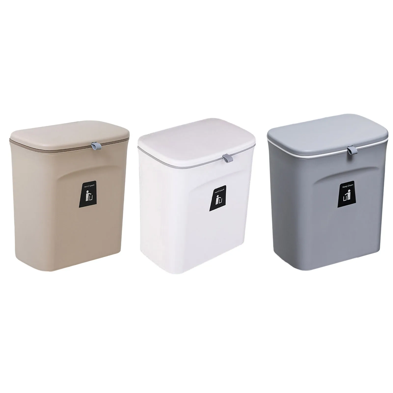 
Hanging Trash Can with Lid Food Waste Compost Bin for Kitchen  (1600131231200)