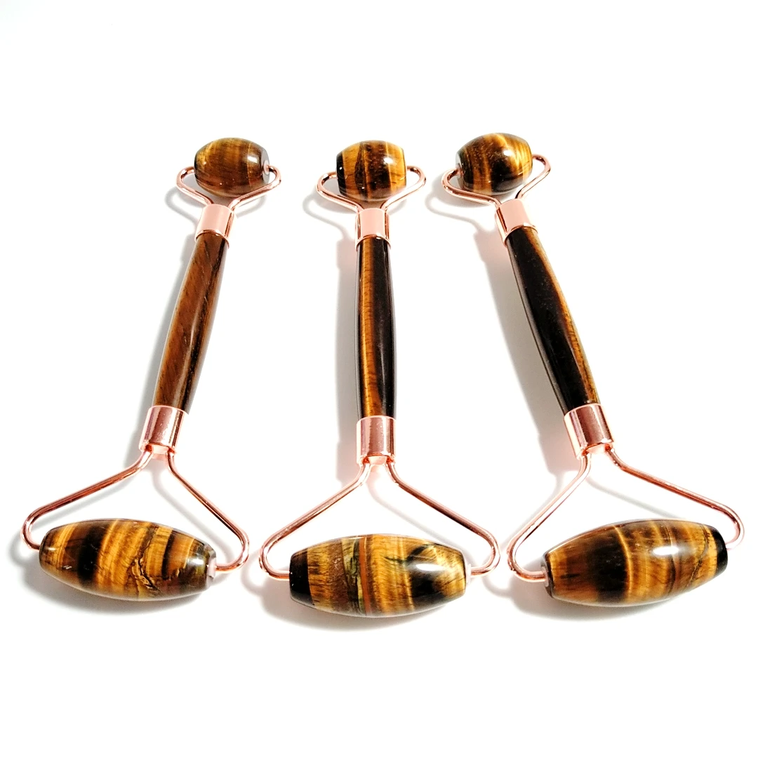 

Wholesale Tiger eye Jade Roller Facial Eyes Skin Anti-Aging Vibration Massager