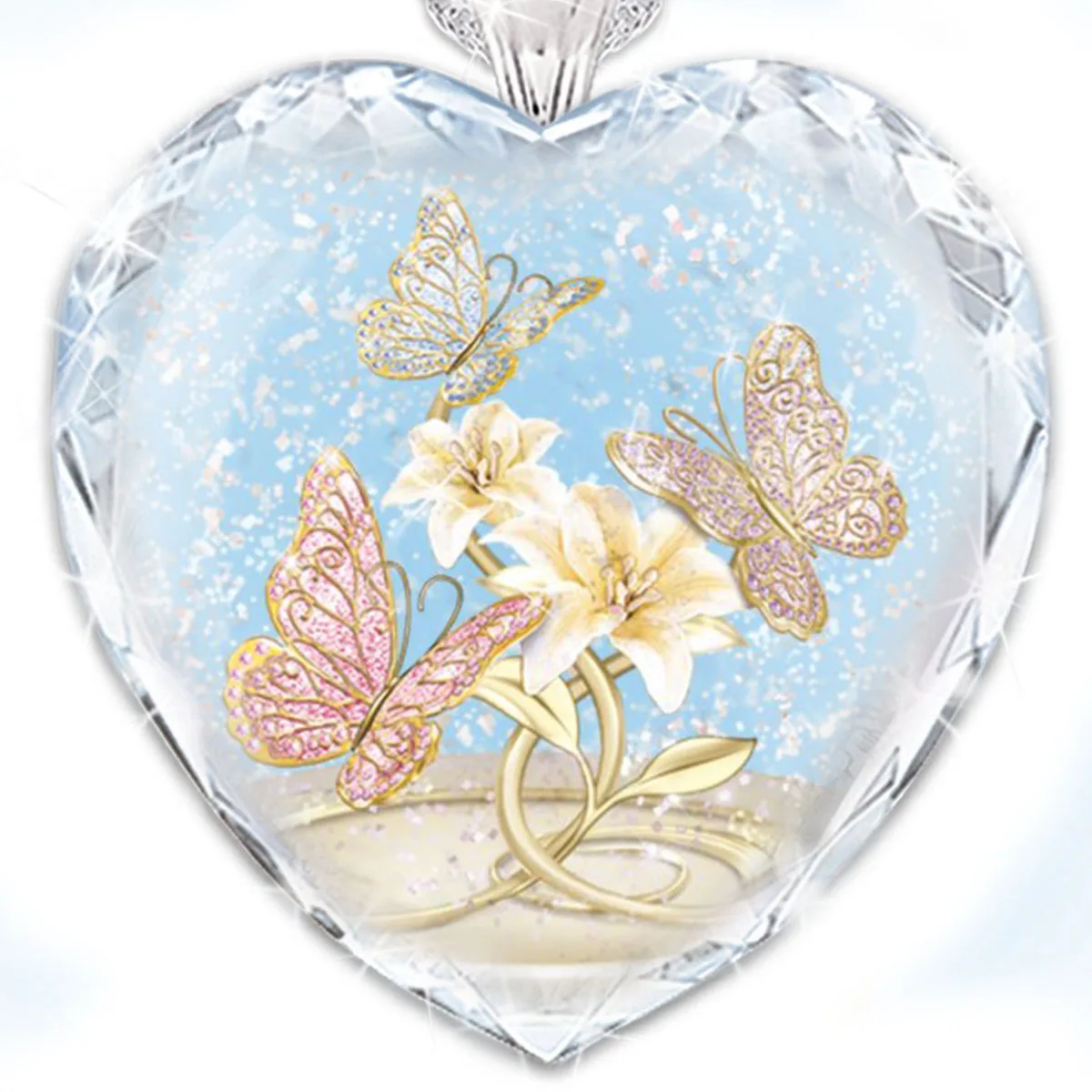 

Fashion New Simple Crystal Butterfly Necklace Flower Princess Lady Pendant