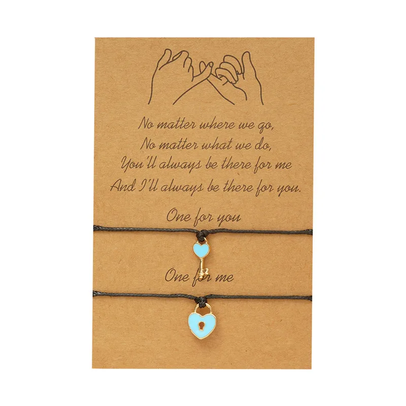 

Hand Made Red String On Card Adjustable Trendy Thread Make A Wish Femme Unisex Lucky Charm Bracelet