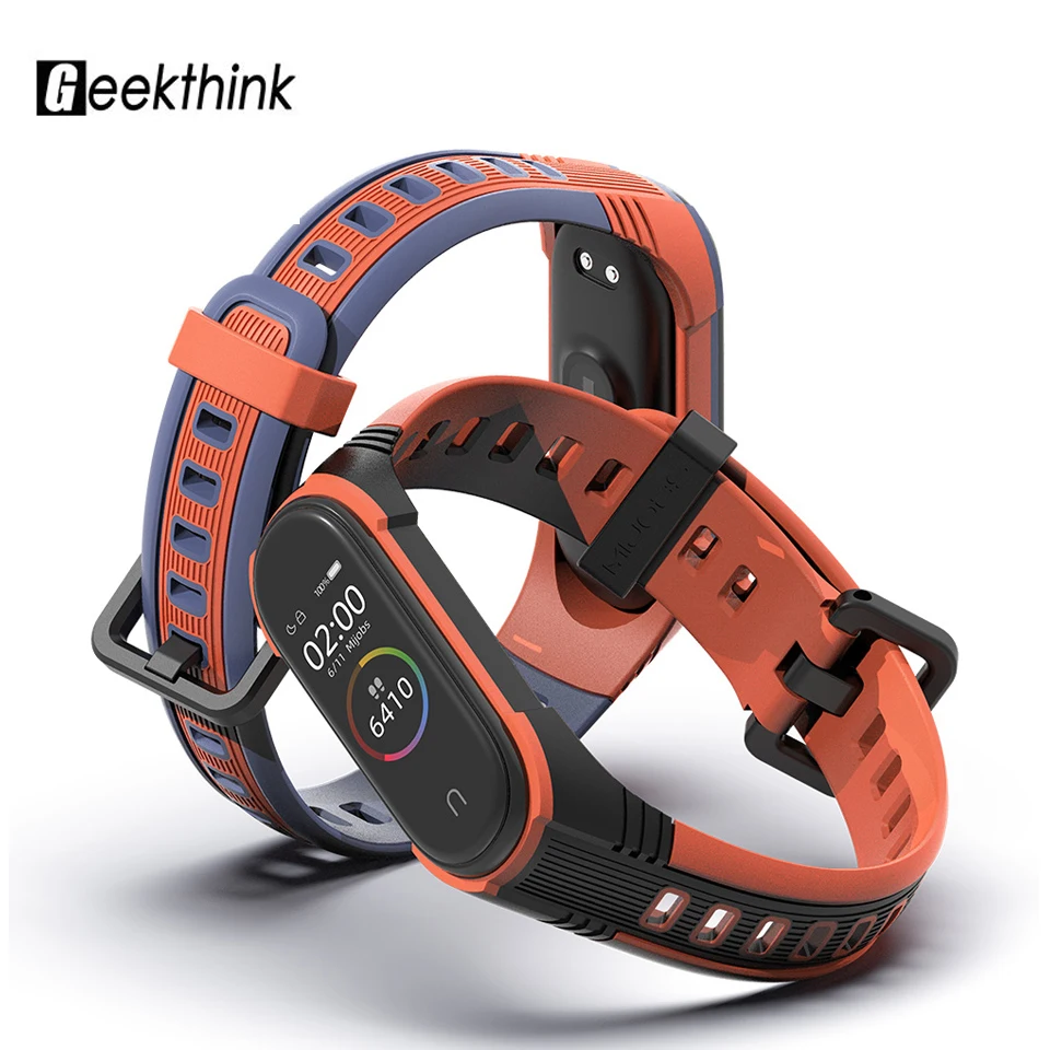 

rubber loop for Mi Band 4 Strap Bracelet for Xiaomi Mi Band 3 Silicone Wrist Strap bracelet, Optional