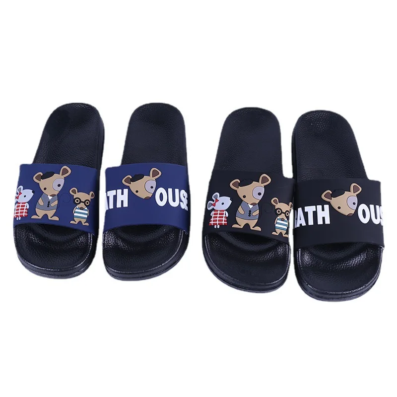 

Fashion Summer Indoor Home Bathroom Non-Slip Household Slipper Cute Sandals Men Slippers, As picture