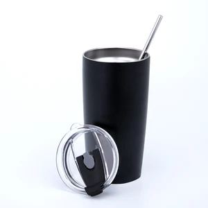Image of 20 OZ Double Wall Stainless Steel Vacuum 30OZ Tumbler With Straw, Wholesale Glitter Skinny Metal Insulated Tumbler Cups With lid