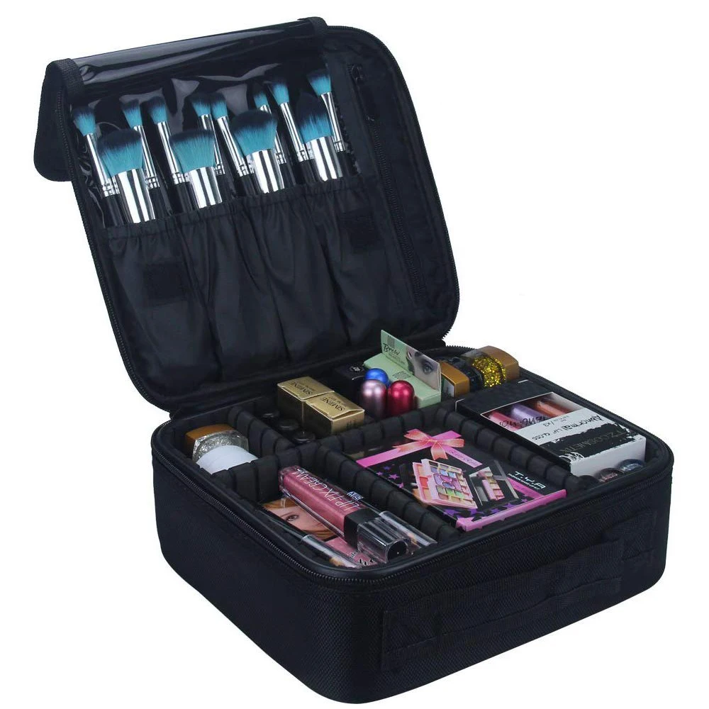 

Customized large capacity Portable travel train hotel Cosmetic Bag Makeup tools storage Case Make cup bag