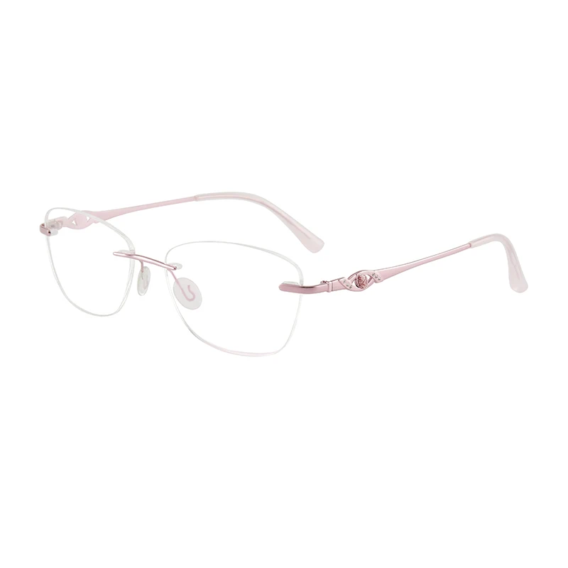 

Optical frames for women myopia frames wholesale ultra-light fashion business ladies without screws rimless frames