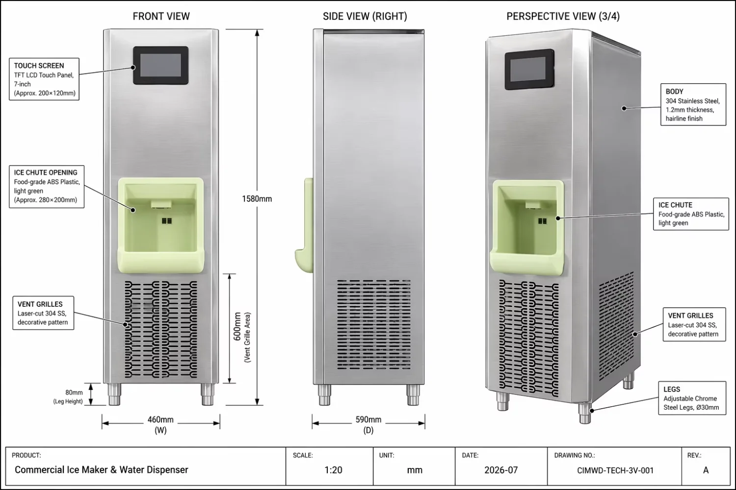 Ice Machine, 200kg, 220 V, 1200 W - detail 8