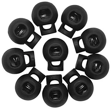 

Plastic Round Spring Toggles Stoppers Cord Locks End for Draw String Bags