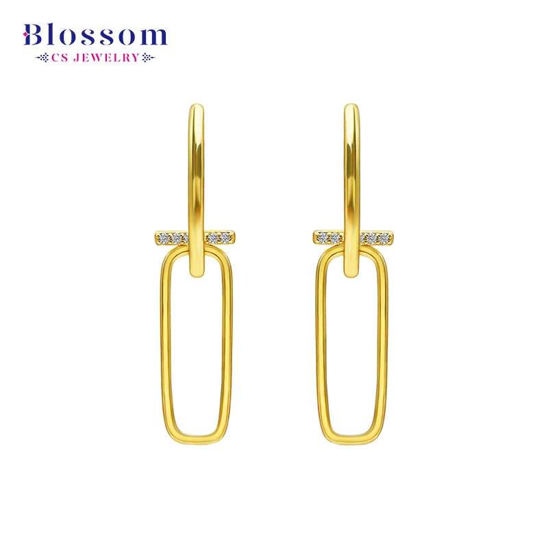 

Simple Gold Plated Geometric Rectangle Dangle Earrings Girls Statement Jewelry Earrings For Women 2021