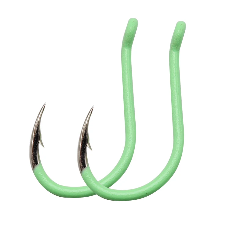 

Wholesale High Carbon Steel Fishing Hooks Luminous Barbed Fish Hook Circle Hooks Fishing Carbon Steel, Green