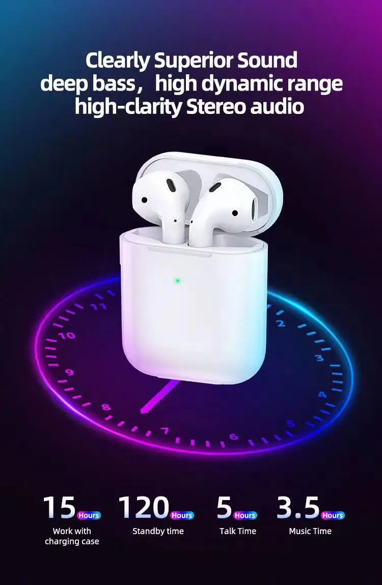 2019 New Changing Name 1: 1 Second Generation Wireless Bluetooth Earbuds Earphone Headsets Call Siri Wireless Charging for Sport - ANKUX.COM