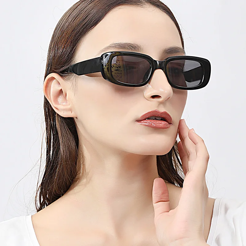 

New trendy small frame sunglasses square jelly color frame fashionable glasses Unisex Sunglasses, 17 colors