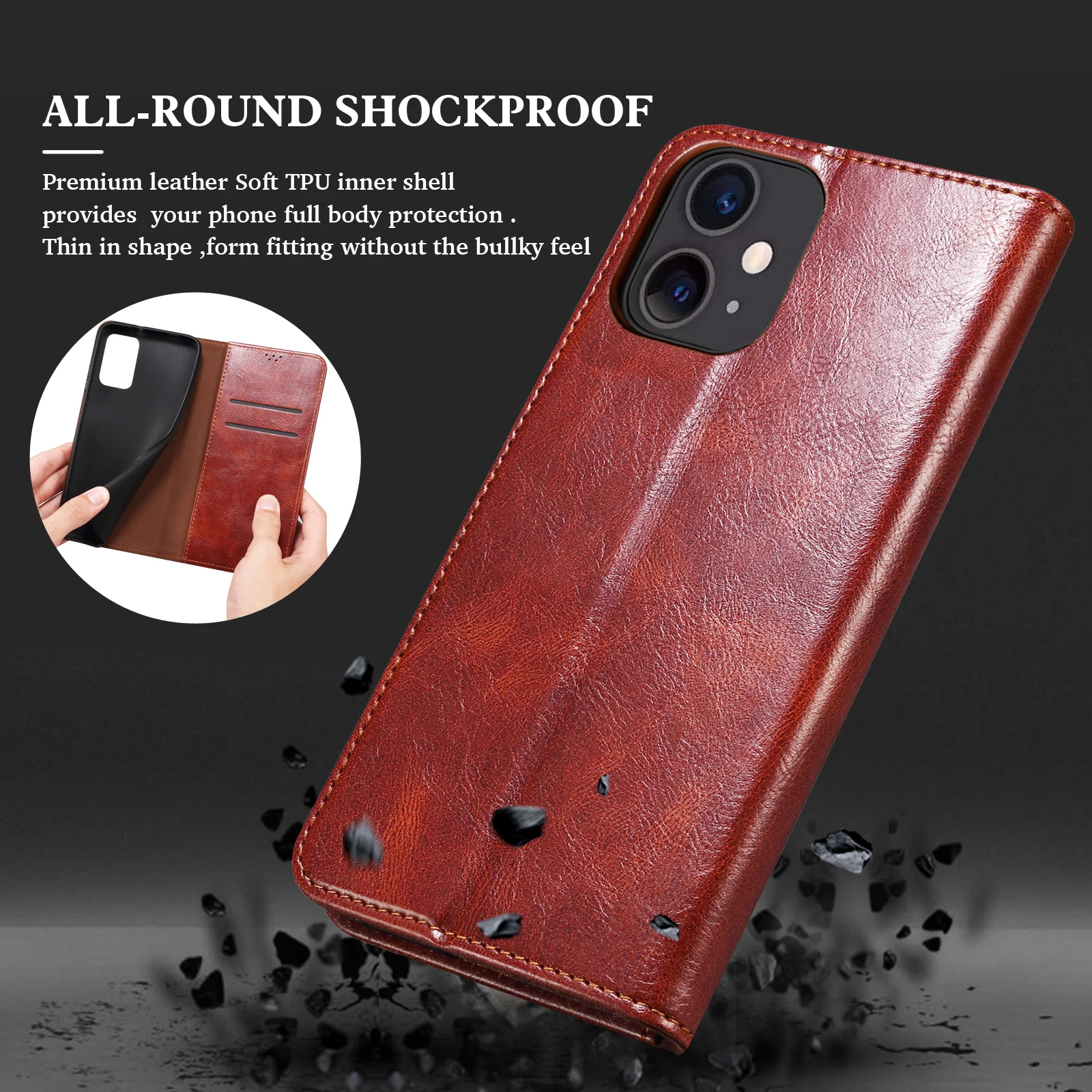 

For iphone 8plus 11 12 pro max mini X Xs Max Xr 6 7 8 phone case leather wallet elegant sublimation blank flip cell phone case