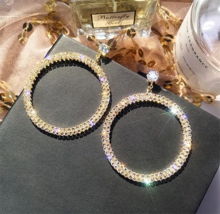 

European and American explosive Bohemian gemstone diamond earrings earrings jewelry