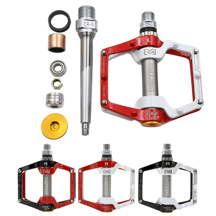 

2021 High quality Bicycle Pedals die casting pedal riding equipment universal bicycle bearing for road mountain bike, Black, orange, purple, green, titanium, gold, blue, red