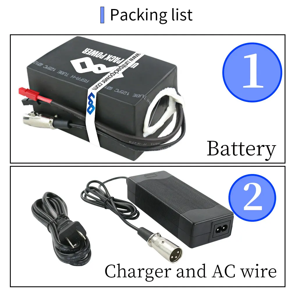 Customized lithium ion 18650 rechargeable 52v 20ah electric bike battery pack