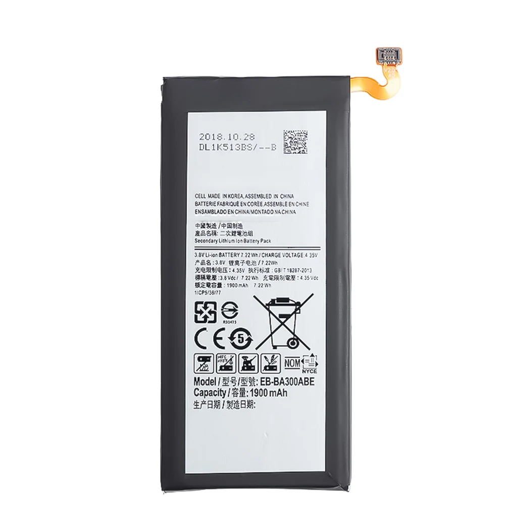 

EB-BA300ABE Original Replacement Phone Battery For Samsung Galaxy A3 A300 SM-A300F SM-A300FU Genuine Battery 1900mAh