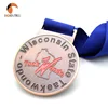 Hot Sale Zinc Alloy Cheap Custom Karate Logo Medallion with Ribbon