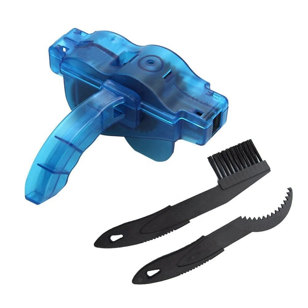 

Portable Bicycle Chain Cleaner Bicycle Chain Cleaning Brush Tool Chain brush cleaner Bike cleaning set brush, Blue