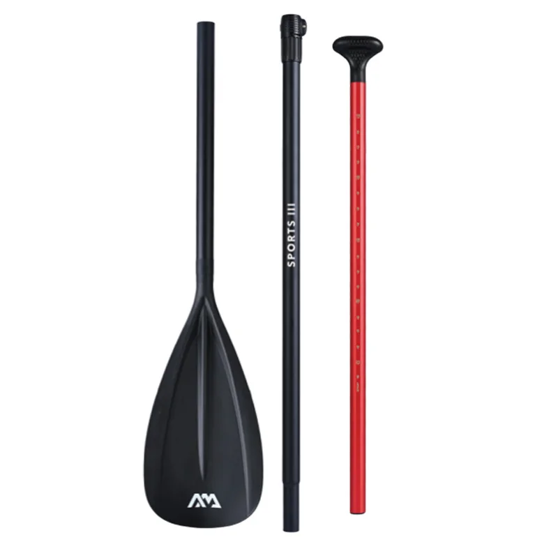 AQUA MARINA SPORT III 2023 Inflatable 70%PP+30% Fiberglass Shaft Paddle Nylon Extendable 3-Section T Stand-Up Paddleboarding