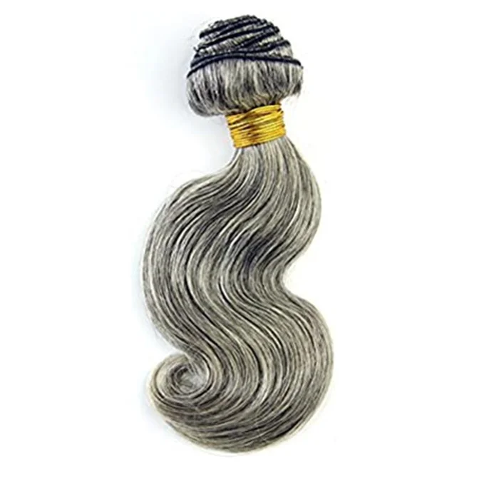 

100% Raw Virgin Malaysian Human Hair Body Wave style Grey Color 100g(3.5oz)/piece/lot Weaving Wefts(10inch,Grey)