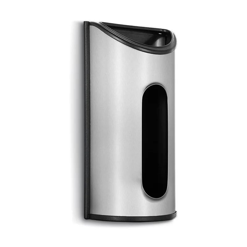 

Stainless Steel Wall Mount Grocery Bag Dispenser, Anti-Fingerprints, Silver
