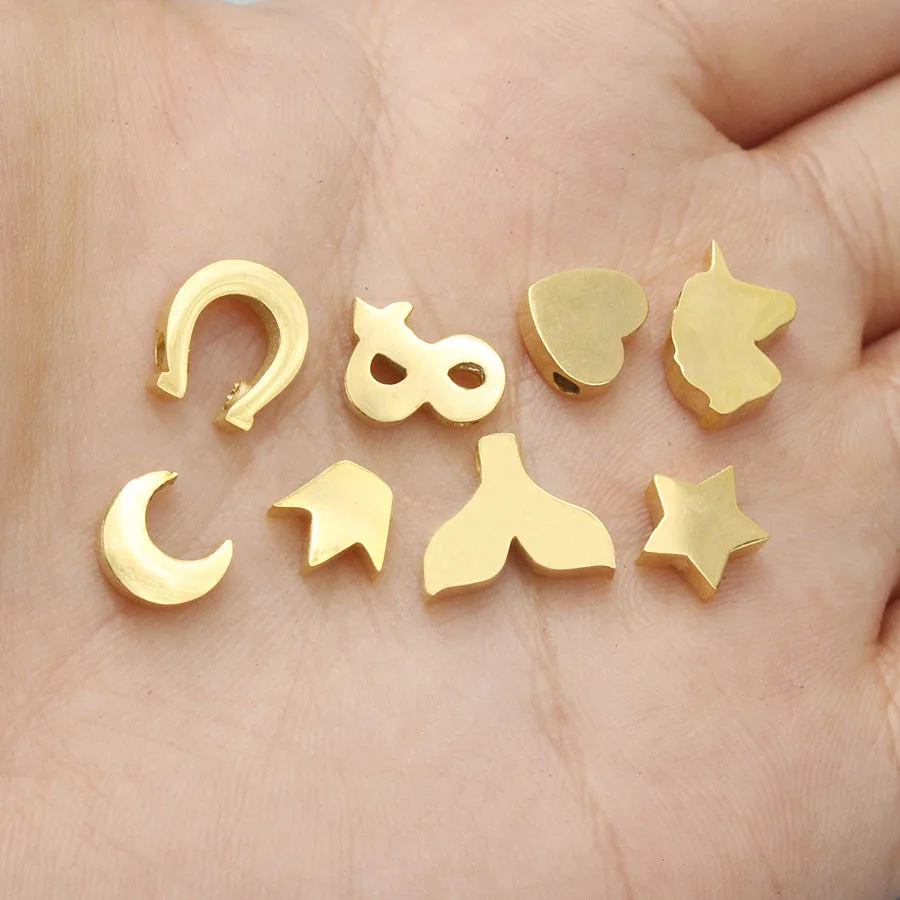 

Customize DIY Stainless steel heart Charm Pendants Beads for DIY necklaces jewelry