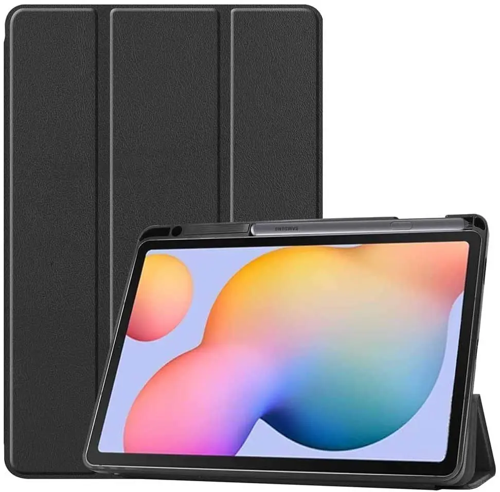 

For Samsung Galaxy Tab S6 Lite Flip Case Premium PU Leather Tri-fold Cover Tab S6 lite