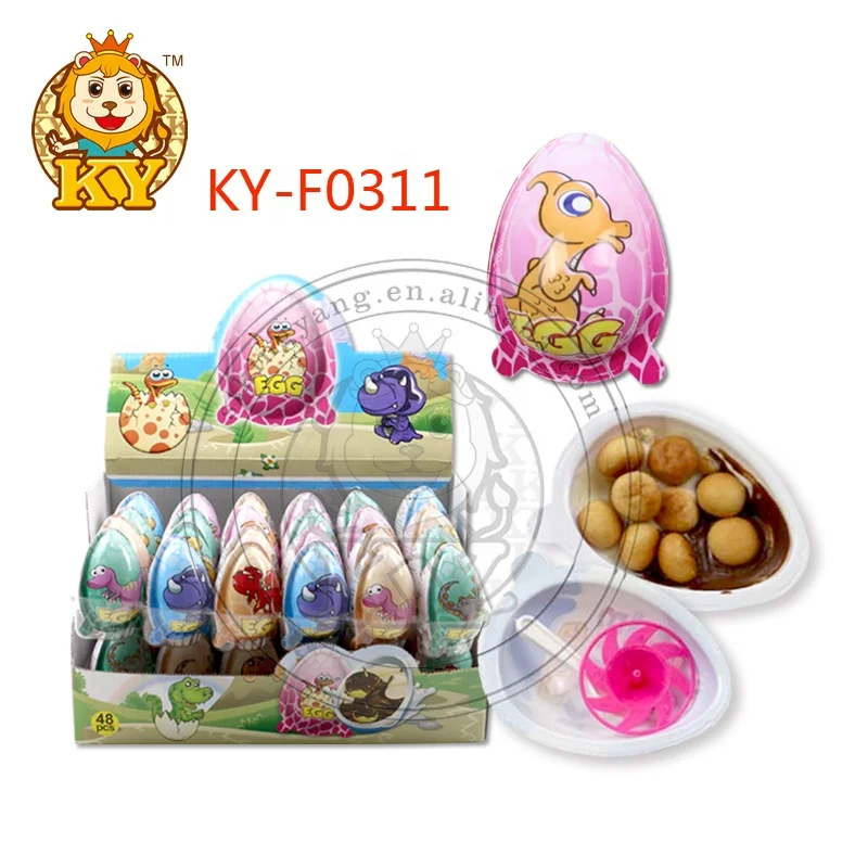 

7g Mini Dinosaur Surprise Egg Chocolate Biscuit Candy With Toy KY-F0311