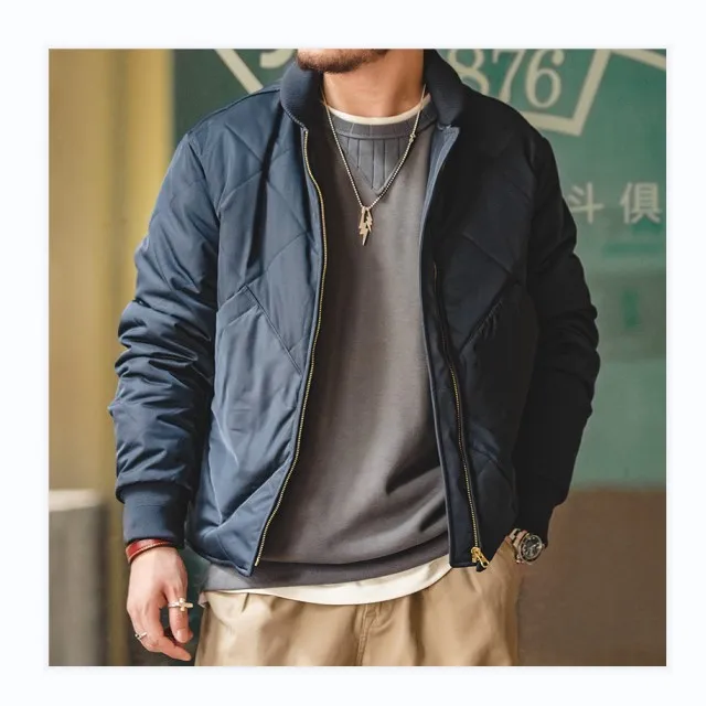 

Maden Warm Winter Retro Zipper Jacket Men's Casual Big Size Jacket, Picture color