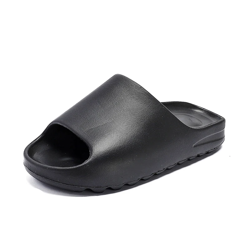

World-win Customize Logo Light Weight Non Slip Yeezy Men Slide Slippers Sandals 350, Black/beige/yellow
