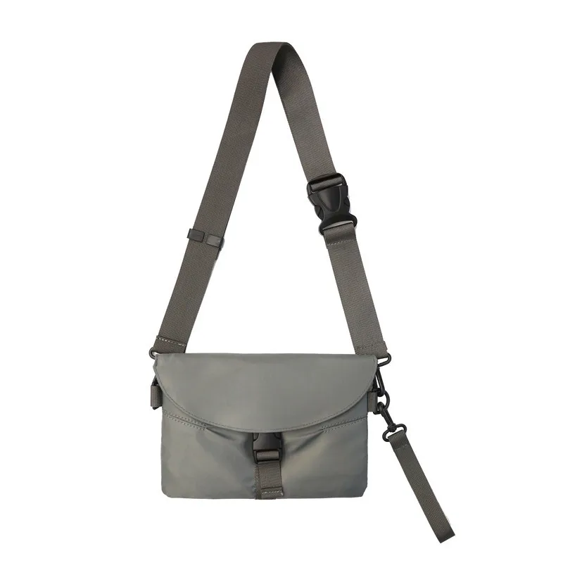 

Custom Logo Men's Single Shoulder bag Waterproof Cross Body Small Sling Bag Travel Multifunction Nylon Chest Bags, Black