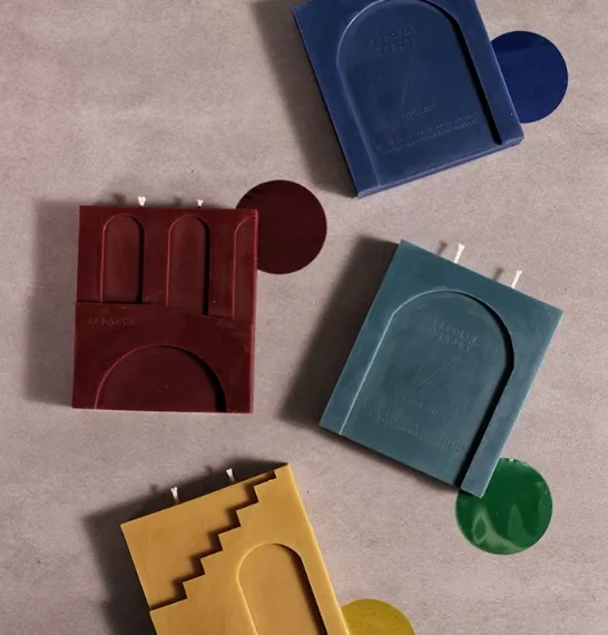 

Z673 Geometric silicone mold for arch of architectural modeling Aromatherapy Candle Mold, Random