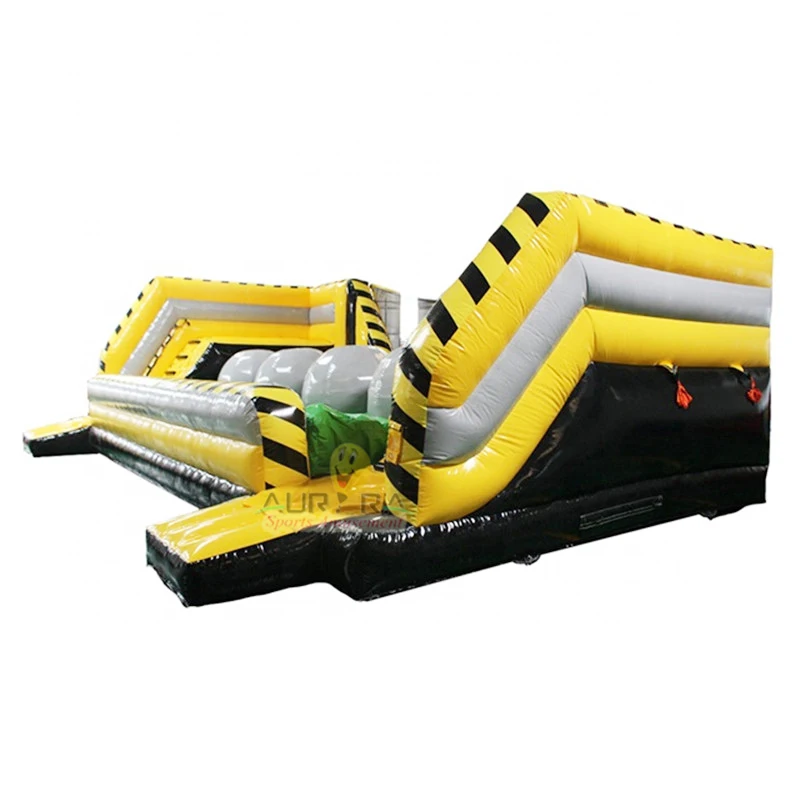 

inflatable ball wipeout obstacle course for sports games outdoor wipeout inflatable big baller with slide obstacle course, Customized