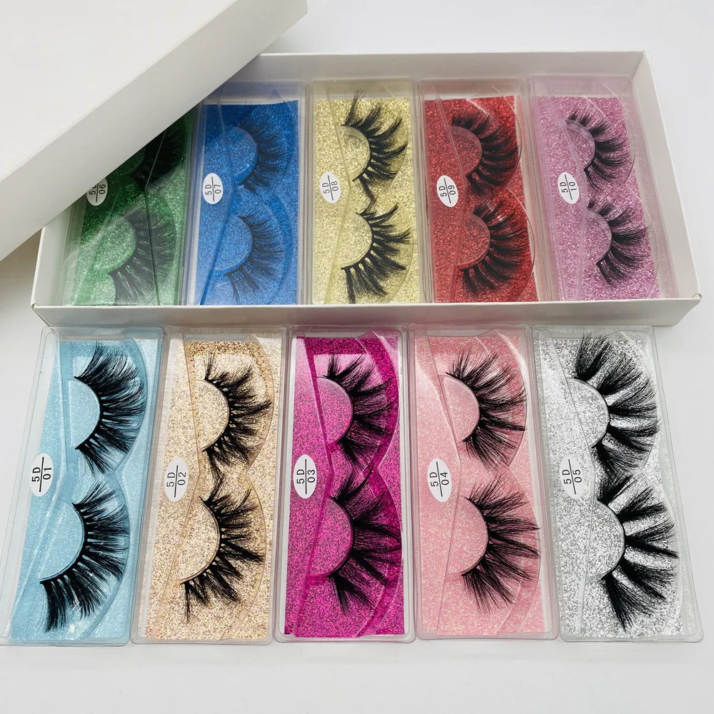 

Lasheswholesale vendor 10 pair eyelash packaging different lashes bulk faux mink eyelash set eyelashes 3d silk, Natural black eyelashes