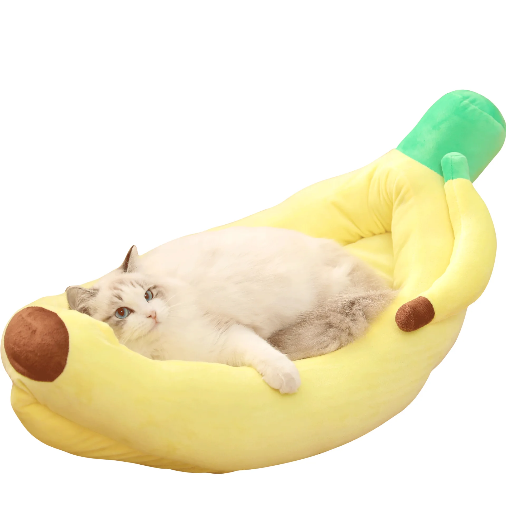 

Whosale Luxury Corduroy Material Banana Shape Dog Bed Round Fashionable Dog Cat Pet Bed, Multi colors