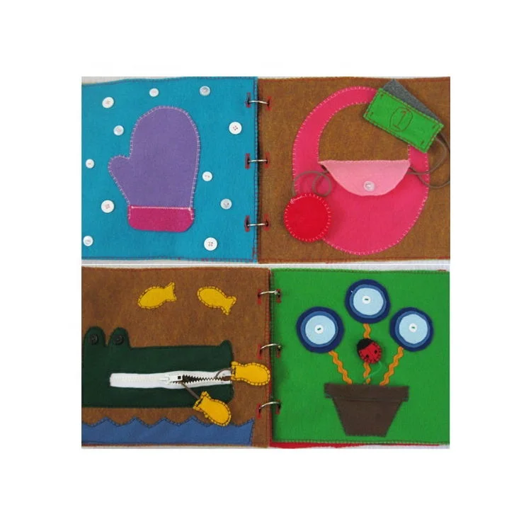 
Baby educational cloth book soft color fabric felt book 