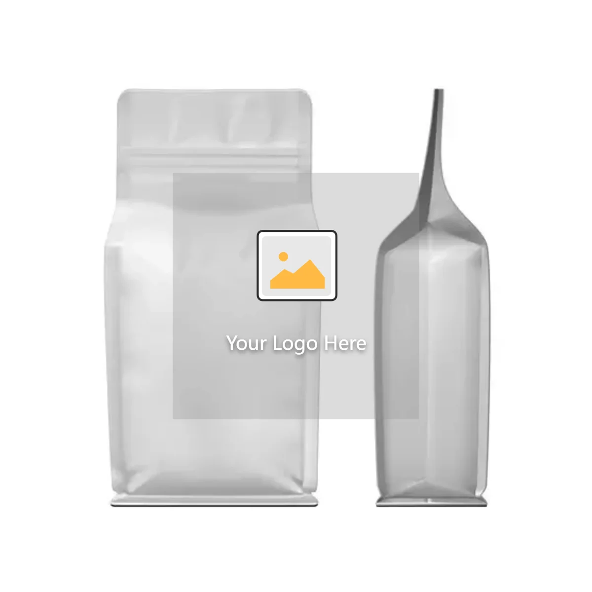 Custom Printed Resealable 1lb 100g 250g 500g 1kg Compostable Plastic Ziplock Flat Bottom Empty