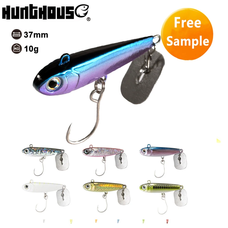 

jigging lure hard bait power tail spoon sinking mini tackle 10g 37mm jig fishing metal lure pike trout, 6 colors