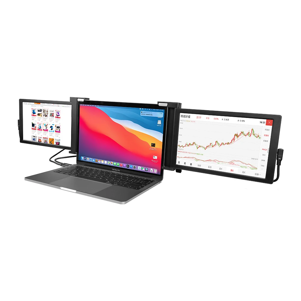 

Portable Monitor Triple Monitor compatible with 13-17 inches Macbook and Windows Laptop