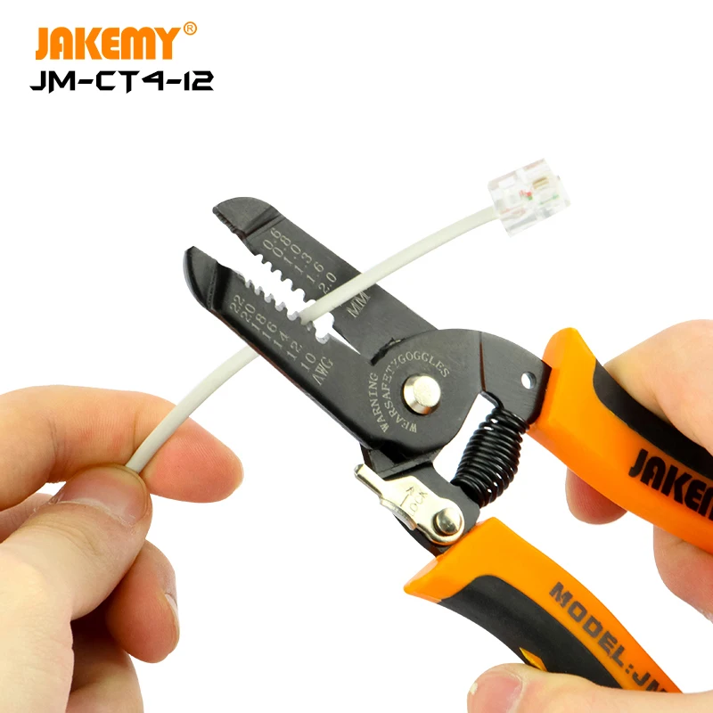 

JM-CT4-12 Wire Electric Hand Crimper Pliers RJ45 Crimping Tool Ferrules Lug Cable Terminal Crimping Tool for RJ Connection