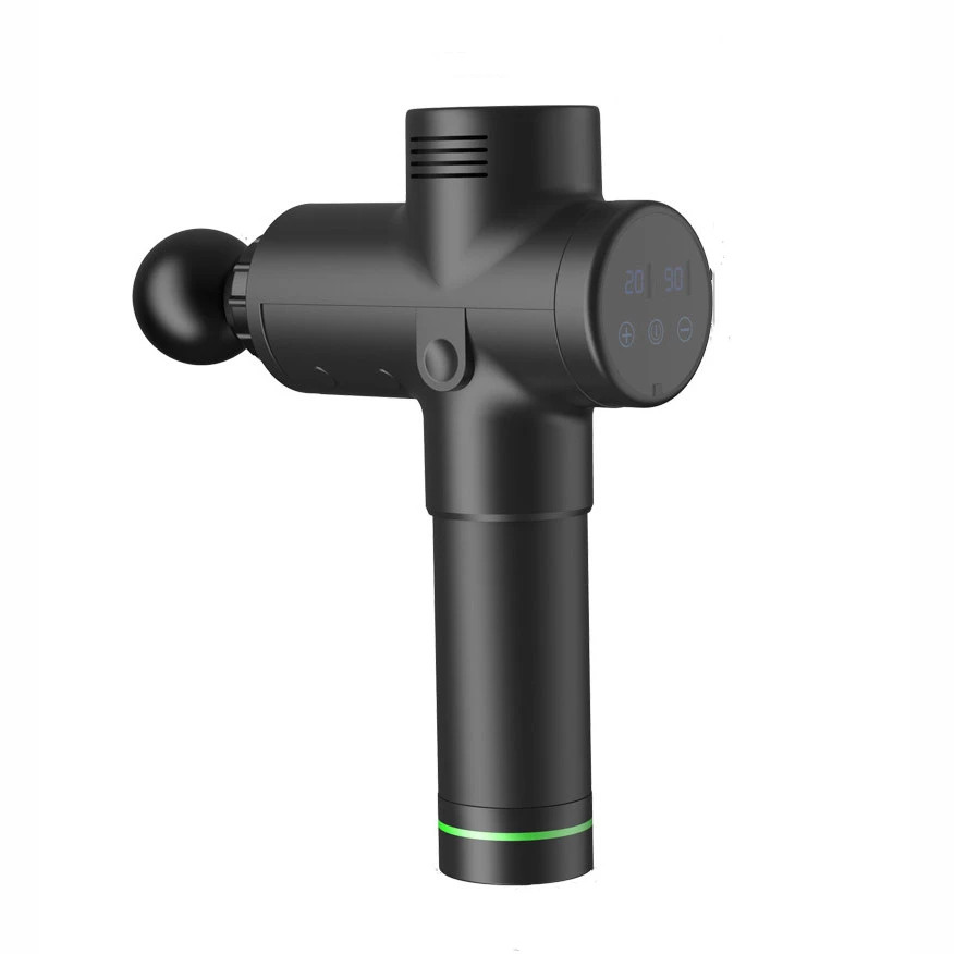 

Six-head electronic smart muscle massager fascia gun with LCD touch screen in various colors